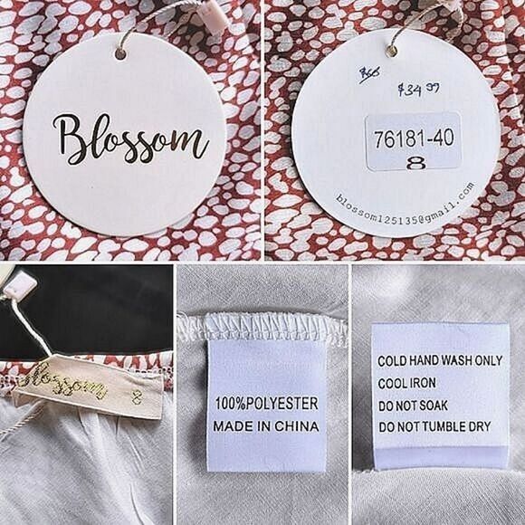 Blossom Margot mini dress copper & white fawn spot mini sundress - Picture 8 of 15